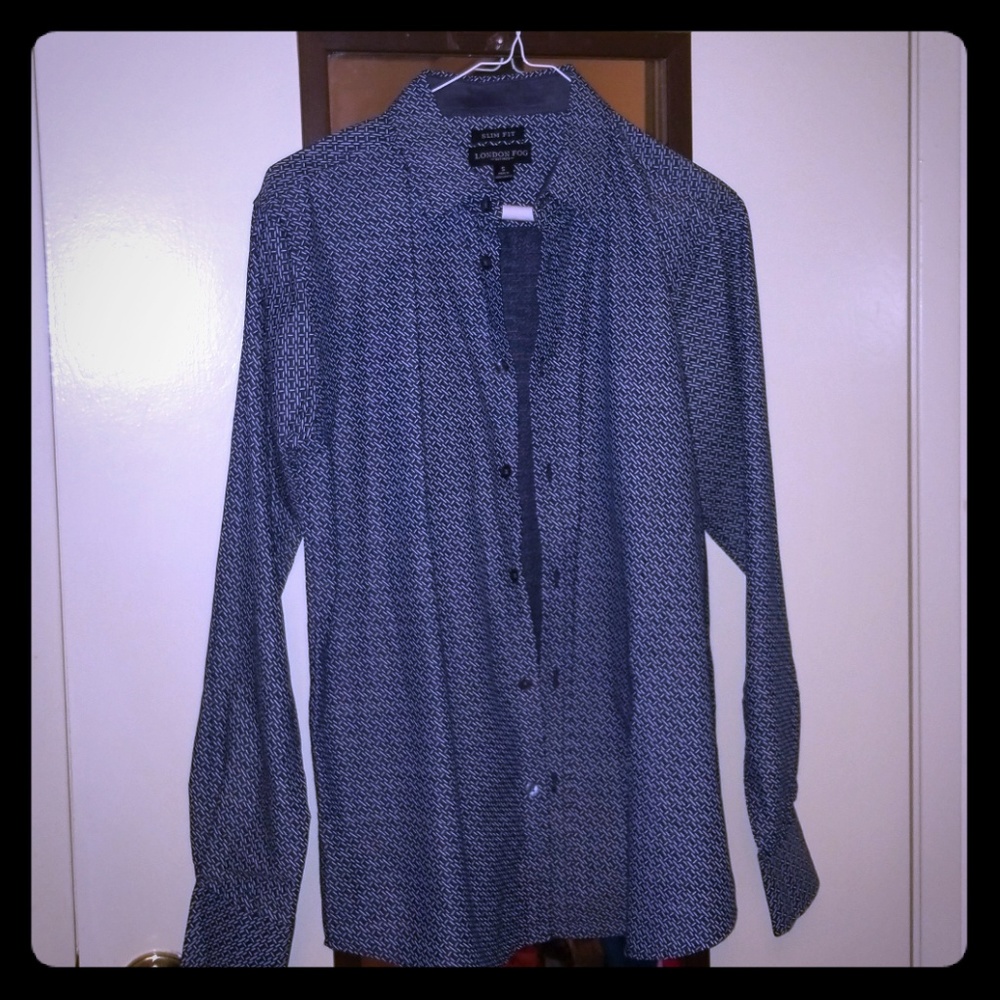 London Fog Slim Fit Mens Dress Shirt